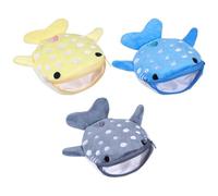 Tucnoeu 3pcs peluche tiburón monedero mini monedero, bolso de peluche, bolso de monedas para niños, bolso de monedas de dibujos animados con cremallera, regalo para niñas, niños, niños, mujeres, azul,