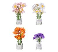 Tucnoeu 4 ambientadores para coche, difusor de clip de perfume, decoración interior del coche, elementos esenciales para coche, forma de flor colorida para frescura y estilo