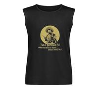 Tuco Benedicto When You Have to Shoot Dont Talk Sleeveless T-Shirt Man's Fashion Cotton Black Vest Tank Clothes, Negro , S