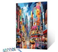 Tucocoo Graffiti America - Pintura por números para adultos, kits de pintura al óleo digital sobre lienzo con pinceles y pigmento acrílico, imagen de calle de Nueva York para decoración del hogar, 16