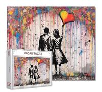 Tucocoo Puzzle de graffiti para adultos, 1000 piezas, rompecabezas de arte colorido de Banksy para la decoración del hogar, rompecabezas familiar perfecto para noches de juego, 69 x 51 cm