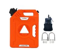 Tucool Racing 3L Portable Fuel Drum Canister Gasoline Container Reserve Plastic Petrol Tank Diesel Storage Can Fit for Motorcycle SUV ATV Cars Boat Offroad (3L Orange Tank with Bracket)