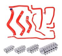 Tucool Racing Kit de manguera refrigerante de radiador de silicona para Mazda RX8 SE3P 13B-MSP con 18 abrazaderas de perno en T de acero inoxidable 304 (rojo)