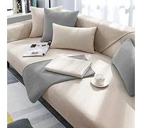 TUCVZVO Funda De Sofá Impermeable 1 2 3 4 Plazas,Antideslizante Protector para Sofás,Chaise Longue Universal Funda De Cojín De Protección para Mascotas,Beige,1 pc 110x210cm