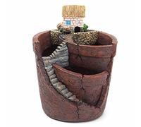 Tudaheuiy Maceta Creativa para Plantas de Jardín, Plantas Suculentas DIY Macetas con Mini Jardín de Hadas de Casa Dulce para Decoración de Terraza o Interior