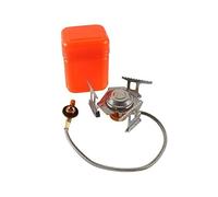 TUdcgjSXF Mini Estufa de Gas portátil for Acampar y picnics, Dividida for Exteriores a Prueba Viento, Acero Inoxidable Cobre(with igniter)