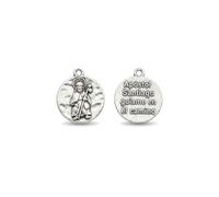 Tudetic Medalla Apóstol Santiago Con Inscripción (Colgante, Amuleto, Recuerdo Religioso) 5158