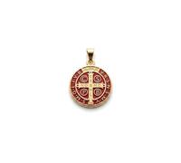Tudetic Medalla San Benito De Colores Pequeña (Medalla, Amuleto, Devocional, Regalo) Monjas Benedictinas Monasterio Sahagún 5875