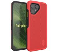 TUDIA DualShield Grip diseñado para Fairphone 6 (2025) [MergeGrip] Funda de protección de doble capa de calidad militar resistente a los golpes y robusta (Rojo)