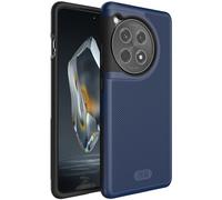 TUDIA DualShield Grip diseñado para OnePlus 12R Case 5G (2024), [MergeGrip] Funda protectora para teléfono de doble capa de grado militar a prueba de golpes, delgada, resistente y resistente (azul índ