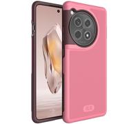 TUDIA DualShield Grip diseñado para OnePlus 12R Case 5G (2024), [MergeGrip] Funda protectora para teléfono de doble capa de grado militar a prueba de golpes, delgada, resistente y resistente (rosa ahu