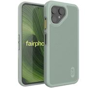 TUDIA DualShield Grip - Funda protectora para Fairphone 6 (2025), [MergeGrip] de grado militar, doble capa, a prueba de golpes, resistente (lirio verde)