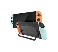 TUDIA Funda Snap-On Compatible con Nintendo Switch 2 (2025) [Acceso al Soporte] Funda para Consola Acoplable Delgada Resistente a los Arañazos de TPU con Agarre (Rojo/Azul, Parte Trasera Negra)