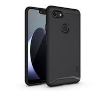 TUDIA Google Pixel 3 XL Estuche, Slim-Fit [Serie Merge] Estuche para Teléfono Extreme Protective Premium de Doble Capa para Google Pixel 3 XL [NO Compatible con Google Pixel 3] (Negro Mate)