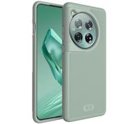 TUDIA MergeGrip Compatible con Funda OnePlus 12 5G (2024), Carcasa de Doble Capa Antideslizantetectora Delgada Resistente de Grado Militar - Lirio Verde