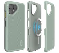 TUDIA MergeGrip - Funda protectora para Fairphone 6 (2025), compatible con accesorios Magsafe, de grado militar, doble capa, a prueba de golpes, resistente (lirio verde)