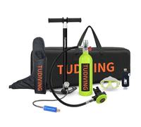 TUDIVING Tanque de Buceo portátil de 1 L, Tanque de Buceo portátil para 15-20 Minutos de respiración bajo el Agua, Mini Tanque de Buceo Reutilizable (S400 C5-Green ES)