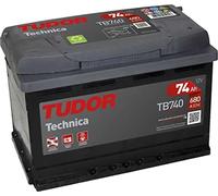 Tudor Batería de coche, Tudor, TB740, 74Ah, 680A, Technica, Para vehiculos sin sistema Start-Stop
