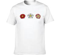 Tudor Rose English Rose 3 T-Tshirts Camisetas y Tops Unisex Tshirts Camisetas y Tops(Large)