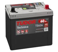 Tudor TB604 Batería de coche Tudor 60Ah 390A, Gama Technica, Apta para coches de marcas asiáticas