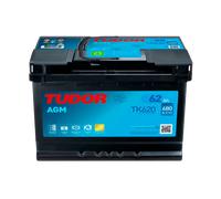Tudor TK620 Batería de Coche AGM 62Ah 680A EN