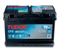 Tudor TL700 EFB Batería de Coche 70Ah 760A Alta Potencia - Apta para Coches con Sistema Start-Stop