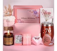 TuDou Regalos de cumpleaños número 70 para mujeres, regalos de cumpleaños personalizados para ella que cumple 70 años, divertidas cestas de mimar para mamá, abuela, mejor amiga, esposa, hermana