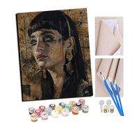 TUDOUTU pintar por numeros adultos Cleopatra regresa a la acuarela negra y dorada (7) DIY pintar por números pinturas para paint by numbers lienzos para pintar cuadros decoracion(16" x 20") on marco