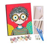 TUDOUTU pintar por numeros para adultos La camiseta arcoíris de Big Eyes Kits de regalo de pintura al óleo digital de bricolaje arte de lienzo decoración del hogar -16 * 20 pulgadas on marco