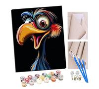 TUDOUTU Pintura de bricolaje por números arte Kits Un pato de dibujos animados divertido pintados a mano Dibujo lienzo Imágenes por números Decoración para el hogar Regalo 40x50cm on marco
