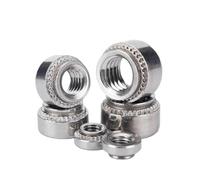 Tuerca autoblocante M3 M4 M5 M6 M8 M10, acero inoxidable 316 A4, inserto CLS, tuerca remachable, tuerca de presión, placa de 0,8-3,2 mm(M4-0(50pcs))