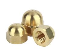 Tuerca ciega de latón macizo, Tuercas hexagonales de latón con tapa M3-M12 DIN1587, tuercas ciegas cabeza abombada, 2-10 unidades(M5-10pcs)