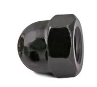 Tuerca ciega negra de un cuerpo, 10 Uds., tuerca ciega Hexagonal semiredonda, tuerca decorativa en forma de tuerca esférica M3 M4 M5 M6 M8 M10 M12(Black,M12)