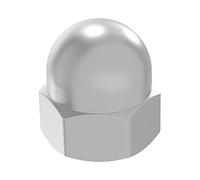 Tuerca ciega SECCARO M6, acero inoxidable V2A VA A2, DIN 1587, hexágono, forma alta, 20 piezas