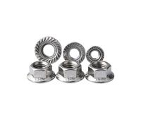 Tuerca con brida hexagonal M3 M4 M5 M6 M8 M10 M12 M14 M16 Tuercas hexagonales Brida de acero inoxidable 304(M3-50pcs)