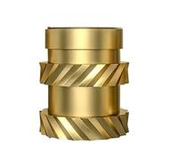 Tuerca con inserto de latón 200 piezas M2 de latón termofusible, insertos de rosca moleteada for moldeo por calor, tuercas de inserción por inyección for impresora 3D(L3.8 (200Pcs),M2 X D3.2)