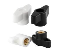 tuerca con mango de plástico 10 unids/lote negro blanco M4 M5 M6 M8 T tipo cabeza de plástico perilla de mano tuerca de pulgar ajuste a través del agujero ciego(Blind End(White),M8 (Head 36))