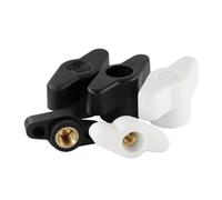 tuerca con mango de plástico Perilla de mano de plástico blanco y negro, tuerca de pulgar M4 M5 M6 M8 27# 36# tipo T, tuercas de apriete de baquelita ciruela(Black(Blind Hole),M8-3pcs(Head 36mm))