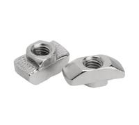Tuerca con ranura en T Tuerca en T con cabeza de martillo, conector M3 M4 M5 M6 M8 niquelado for accesorios de perfil de aluminio de la serie 20/30/40/45, 10-100 Uds.((20PCS),30-M3)