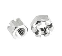tuerca con ranura hexagonal, M6-M20 Hexagon Slotted Thin Nuts 304 Stainless Steel Pack of 29 pcs(M12-5pcs)