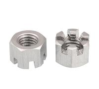 tuerca con ranura hexagonal, Slotted Castle Nuts GB6181 Stainless Steel Silver Assorted Sizes 16 pcs(M12 2PCS)