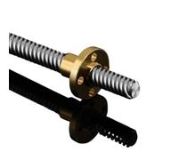 tuerca con reborde de latón, Tornillo de avance T8 8 mm, paso 2, tuerca latón y acero inoxidable TR8X8, paquete unidades en varios tamaños(200mm)