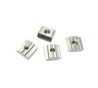 Tuerca cuadrada de bloque en T de 100 piezas M3 M4 M5 M6 M8, martillo deslizante for riel en T for impresora 3D 2020 3030 4040 4545, perfil de conector de aluminio(2020-M5-100PCS)