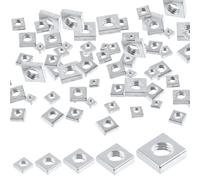 Tuerca Cuadrada, Rosca Hembra, Tuercas de Rosca, Tuercas Roscada, Utilizada en Varios Campos Como la Industria, la Construcción de Vehículos, Incluye M3, M4, M5, M6, M8, 50 Piezas