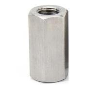 Tuerca de acoplamiento de varilla larga extensible hexagonal de acero inoxidable 304, 1/2/5/10 piezas, M3, M4, M5, M6, M8, M10, M12, conector de unión tubular, tuerca de molde, 304(1pc M12x19x50mm)