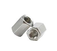 Tuerca de acoplamiento hexagonal larga extensible M3 M4 M5 M6 M8 M10 M12 Acero inoxidable 304 Conector de varilla separadora roscada for pernos, espárragos y tornillos(M8x13x24mm 2pcs)