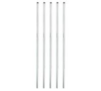 Tuerca de acoplamiento redonda, rosca hembra M4 x 0,7 mm, 130 mm, conector de manguito redondo roscado, barra, espárrago, tubo, tuerca, fijación, color plateado, paquete de 10