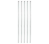 Tuerca de acoplamiento redonda, rosca hembra M4 x 0,7 mm, 130 mm, conector de manguito redondo roscado, barra, espárrago, tubo, tuerca, fijación, color plateado, paquete de 10