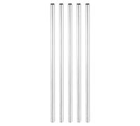Tuerca de acoplamiento redonda, rosca hembra M4 x 0,7 mm, 130 mm, conector de manguito redondo roscado, barra, espárrago, tubo, tuerca, fijación, color plateado, paquete de 10
