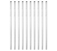 Tuerca de acoplamiento redonda, rosca hembra M4 x 0,7 mm, 130 mm, conector de manguito redondo roscado, barra, espárrago, tubo, tuerca, fijación, color plateado, paquete de 10